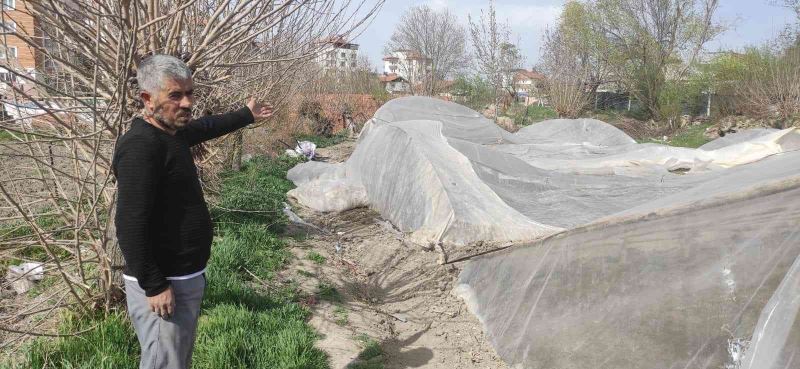 Malatya’da şiddetli rüzgar seralara zarar verdi
