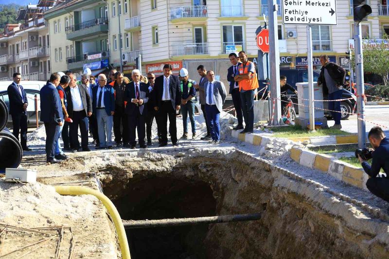 Başkan Gürün, Fethiye’deki altyapı çalışmalarını inceledi
