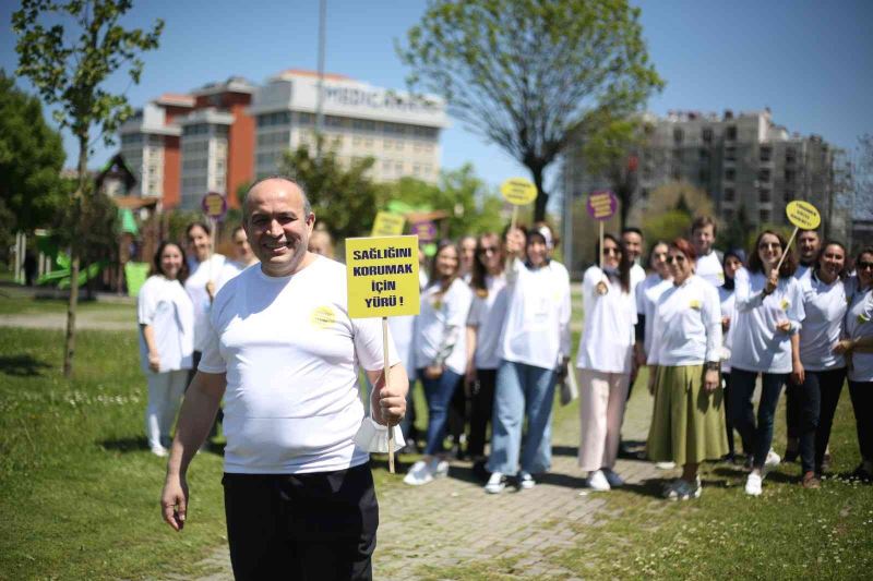 Fiziksel aktivitenin faydalarına dikkat çekmek için yürüdüler
