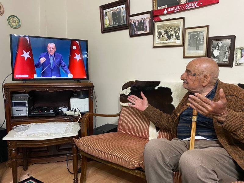 Boraltan Köprüsü faciasının 100 yaşındaki tanığı Bekir Doğan’dan Cumhurbaşkanı Erdoğan’a destek
