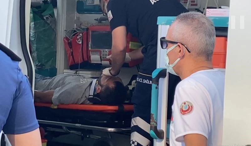 Kazanın şiddeti ile araç içerisinde bayıldı
