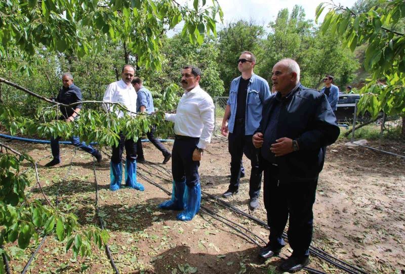 Vali Masatlı’dan sağanak yağış ve dolunun vurduğu 2 köyde inceleme
