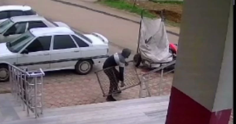 Mazgal hırsızlığı kamerada
