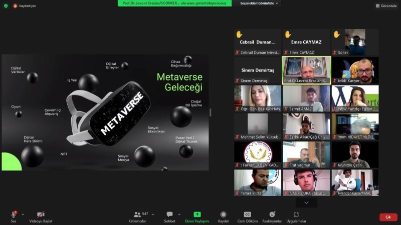 Kariyer merkezinin metaverse etkinliğine 5 oturumda 6 bin 787 kişi katıldı
