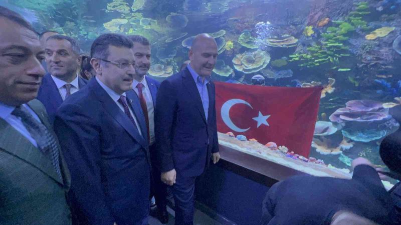 Bakan Süleyman Soylu Tünel Akvaryumu gezdi
