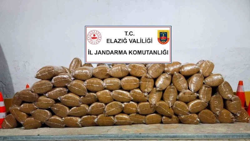 Elazığ’da 775 kilogram kaçak kıyılmış tütün ele geçirildi
