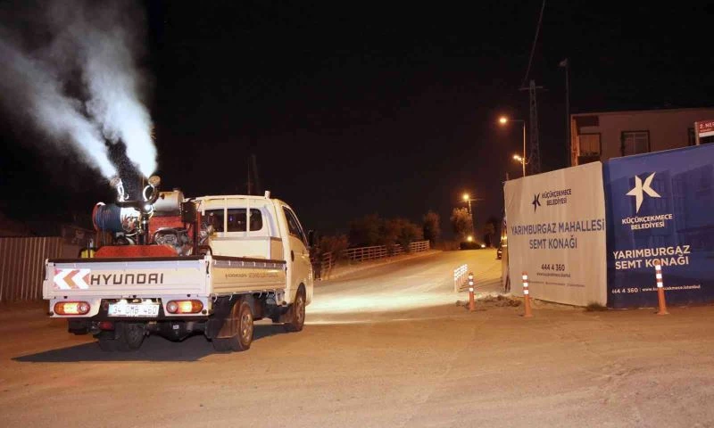 Küçükçekmece’de haşeresiz ve sivrisineksiz bir yaz için ilaçlama ekibi sahada
