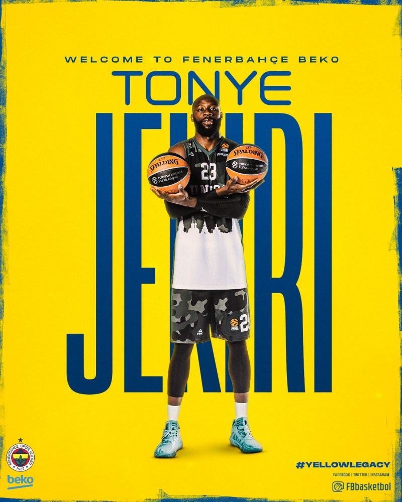 Fenerbahçe Erkek Basketbol Takımı, Nijeryalı pivot Tonye Jekiri ile 1+1 yıllık anlaşmaya vardı.
