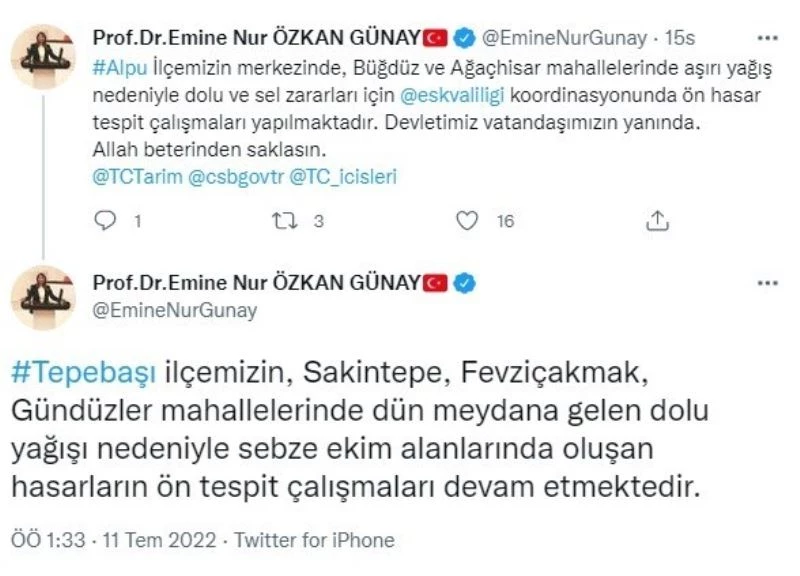 Prof. Dr. Emine Nur Özkan Günay: “Devletimiz vatandaşımızın yanında”

