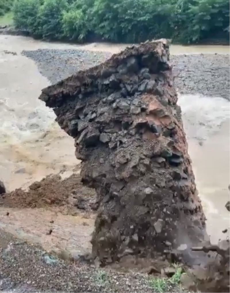 Ordu’da heyelanda istinat duvarı çöktü
