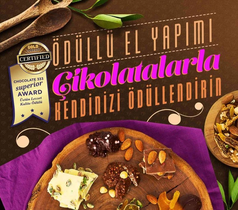 Chocolate 333 el yapımı çikolataları ile Üstün Lezzet Ödülü’nü kazandı
