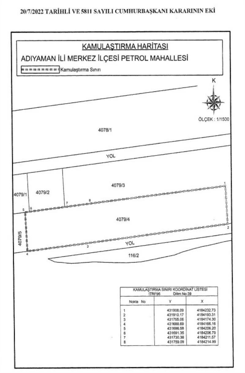 Adıyaman’da ki TOKİ Projeleri için ‘acele kamulaştırma’ kararı

