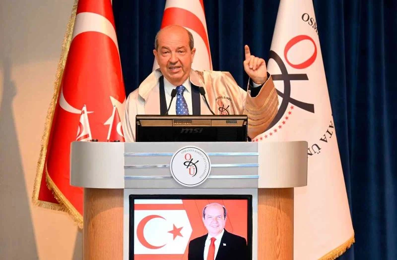 KKTC Cumhurbaşkanı Tatar, Osmaniye’de “Kıbrıs’ta Türklerin Varoluş Mücadelesi” konulu konferans verdi