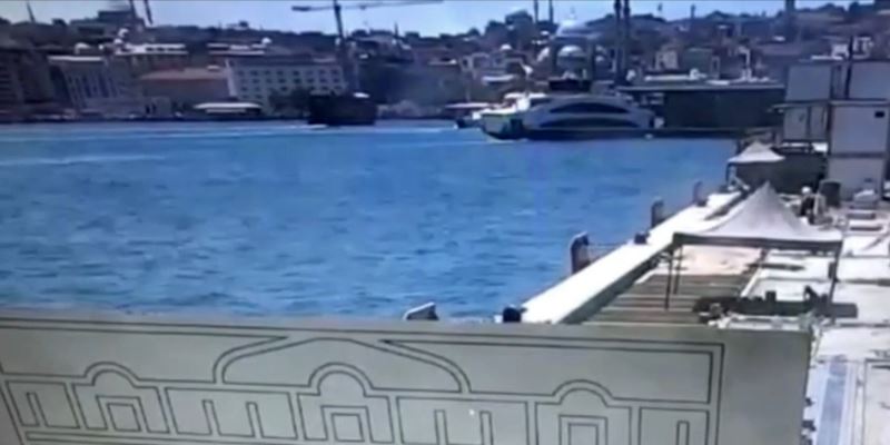 (Özel) İstanbul Boğazı’ndaki vapur kazası kamerada
