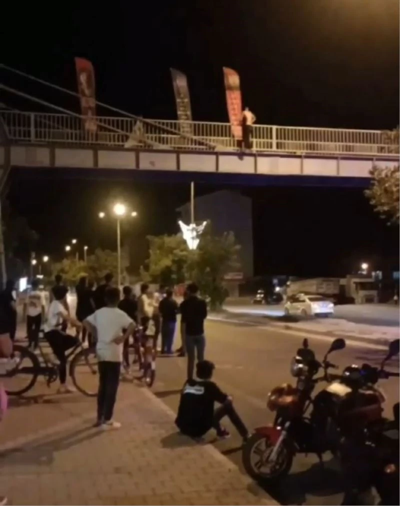 Iğdır’da üst geçitte intihar girişimi
