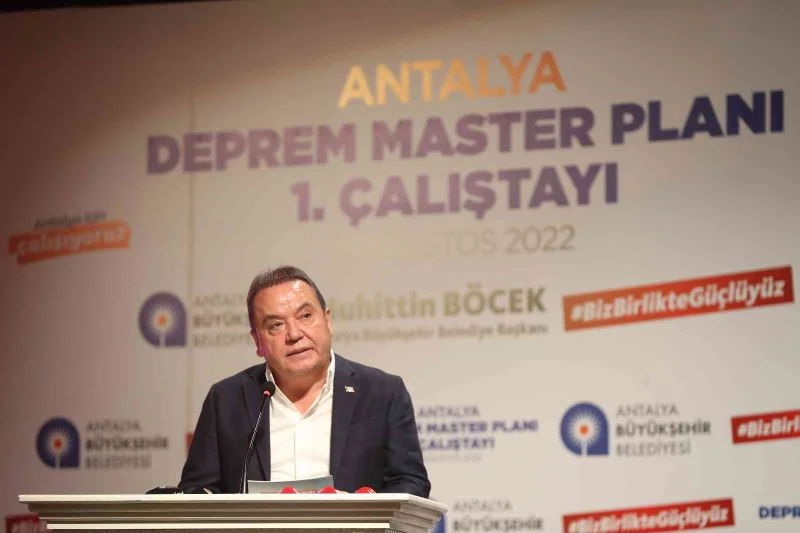 Antalya Deprem Master Planı 1. Çalıştayı düzenlendi
