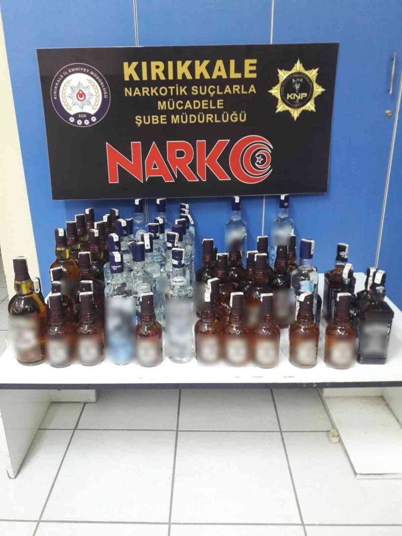 Kırıkkale’de 62 şişe kaçak içki ele geçirildi
