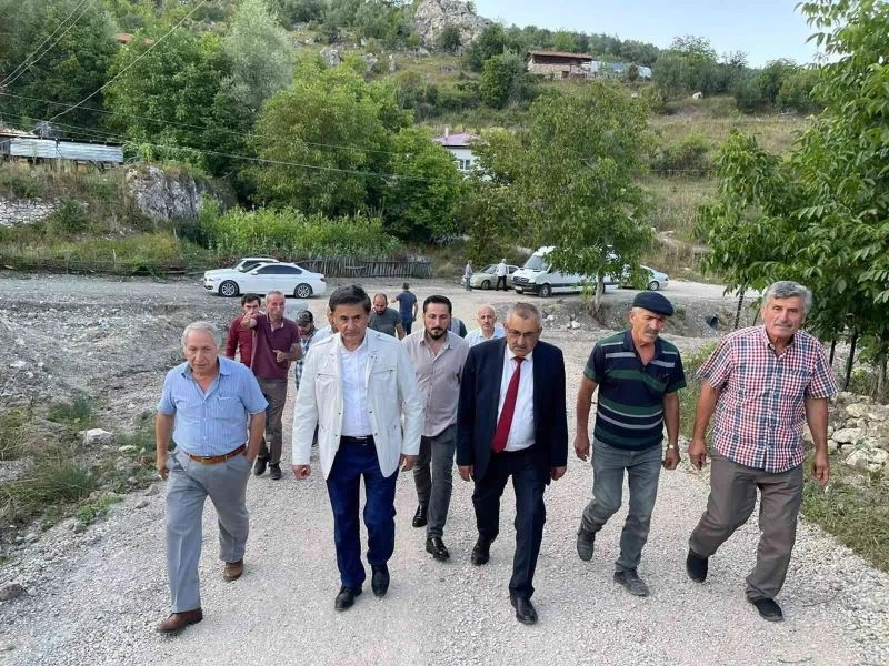 Milletvekili Güneş, yorulan çiftçinin elinden aldığı tırpanla ot biçti
