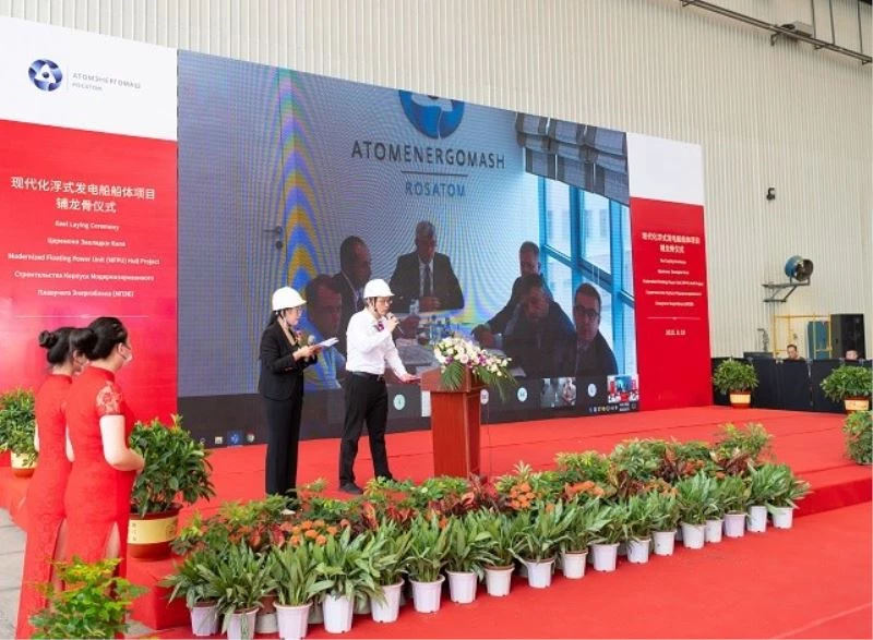 Çin’de ilk arktik tipi Nükleer Yüzer Güç Ünitesinin kızağa oturtma töreni düzenlendi
