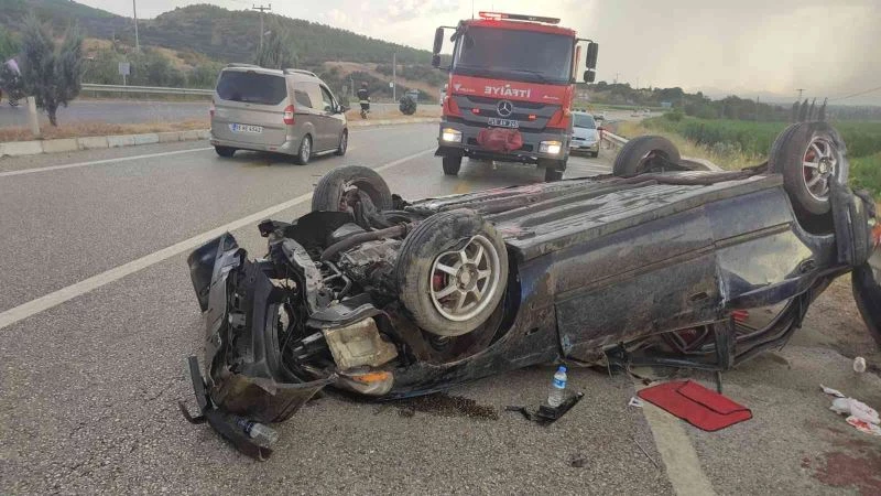 Kontrolden çıkan otomobil takla atıp karşı yöne geçti: 1 ağır yaralı
