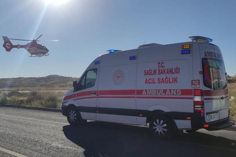 Nevşehir’de helikopter ambulans ’karaciğer nakli’ için havalandı
