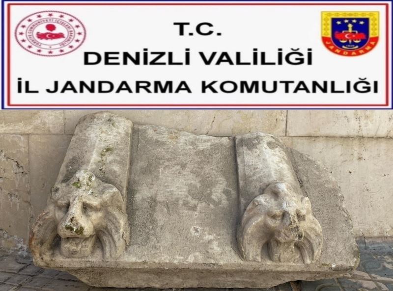 Roma dönemine ait mezar taşını satamadan yakalandı
