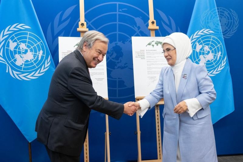 BM Genel Sekreteri Guterres’ten Emine Erdoğan’a 