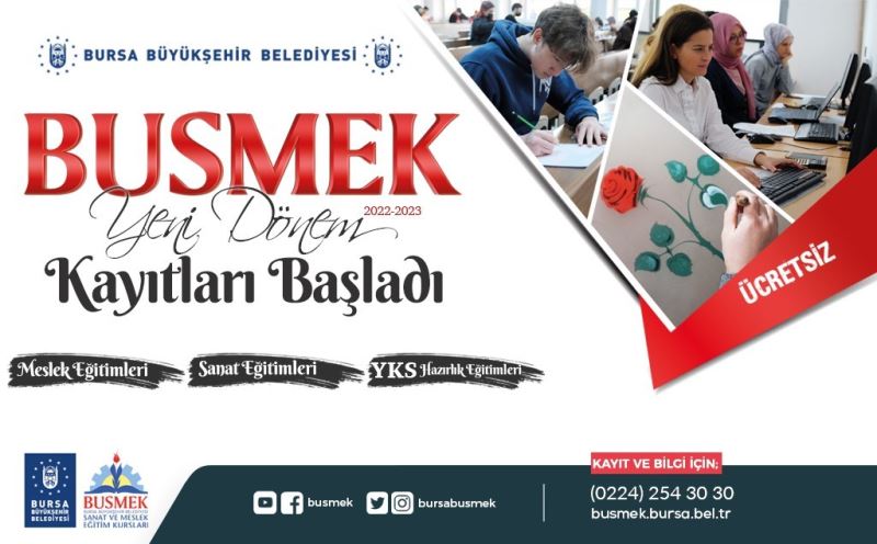 BUSMEK’te yeni dönem kayıtları başladı
