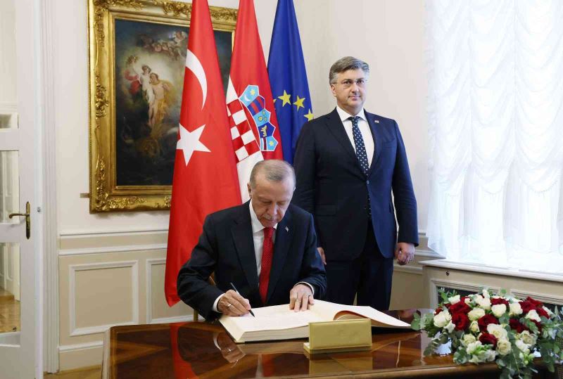 Cumhurbaşkanı Erdoğan, Hırvatistan Başbakanı Plenkoviç’i kabul etti
