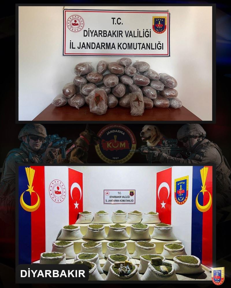 Diyarbakır’da terörün finans kaynağına darbe: 631 kilo esrar ele geçirildi
