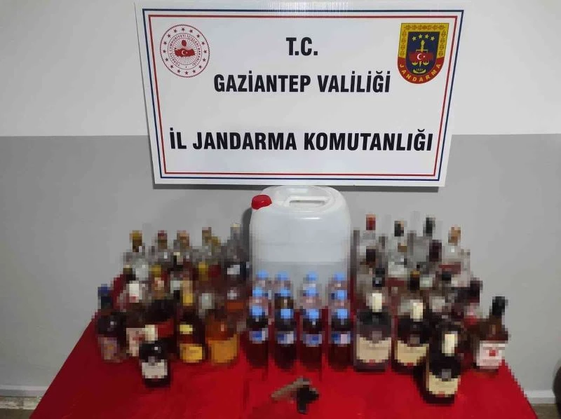 Gaziantep’te 135 litre kaçak alkol ele geçirildi
