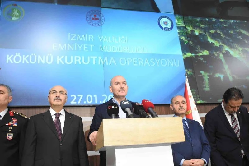 Bakan Soylu, İzmir’de ’Kökünü Kurutma Operasyonu’ hakkında açıklama yaptı
