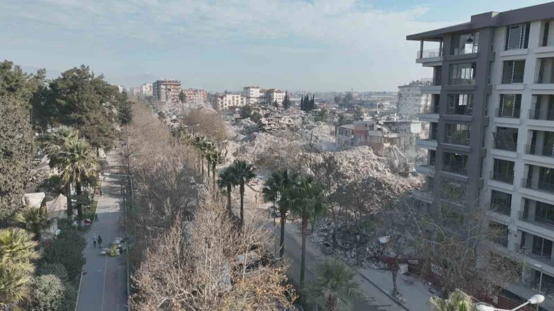 Depremin 11’inci gününde Hatay’da son durum havadan görüntülendi
