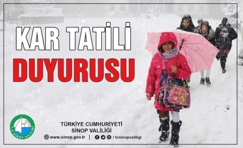 Sinop’ta taşımalı eğitime 1 gün ara verildi
