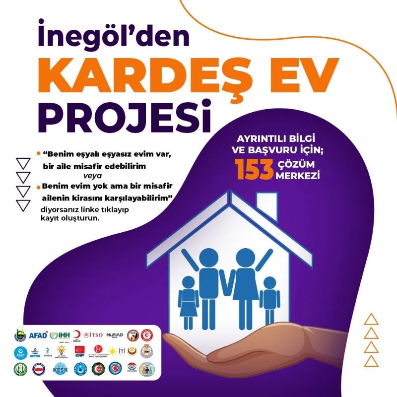 İnegöl’den örnek dayanışma, “Kardeş Ev” projesi başlatıldı
