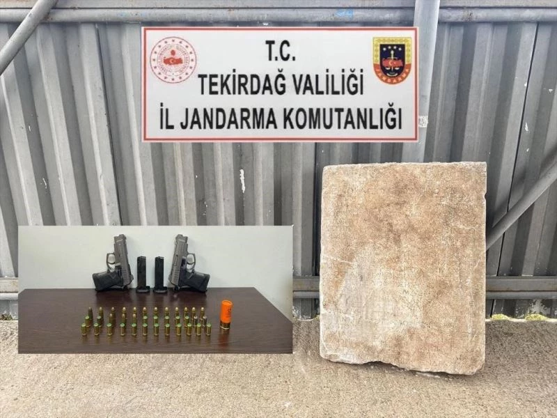 Tekirdağ’da taş mermer kitabe bulundu
