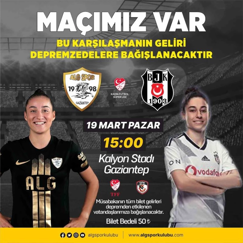ALG Spor, Beşiktaş ile Kalyon Stadı’nda karşılaşacak
