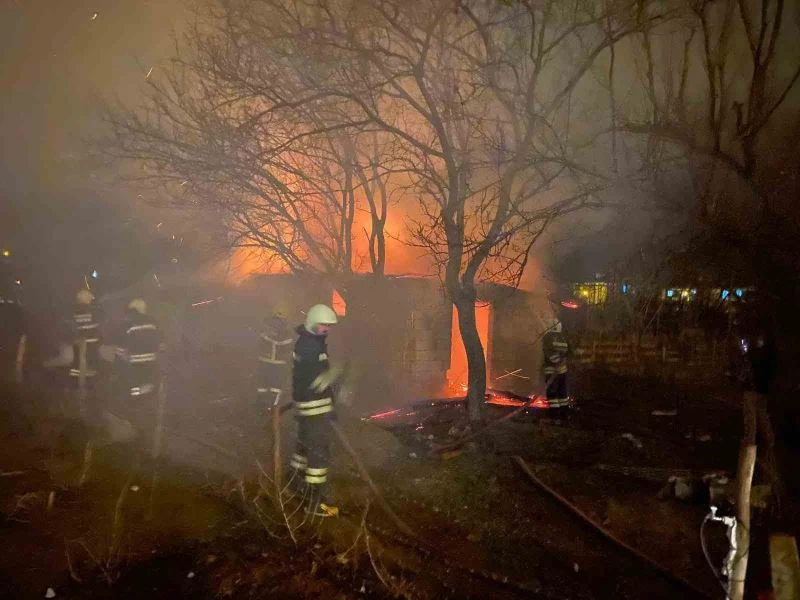 Erzincan’da ahır yangını
