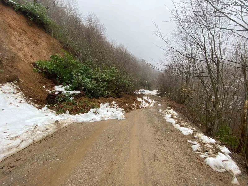 Kastamonu’da heyelan sebebiyle kapanan köy yolu ulaşıma açıldı

