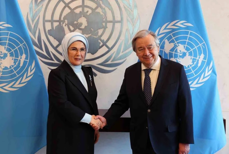 Emine Erdoğan, BM Genel Sekreteri Guterres’le görüştü
