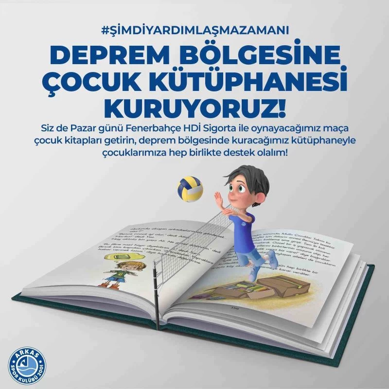Arkas Spor’dan deprem bölgesindeki çocuklara kitap yardımı
