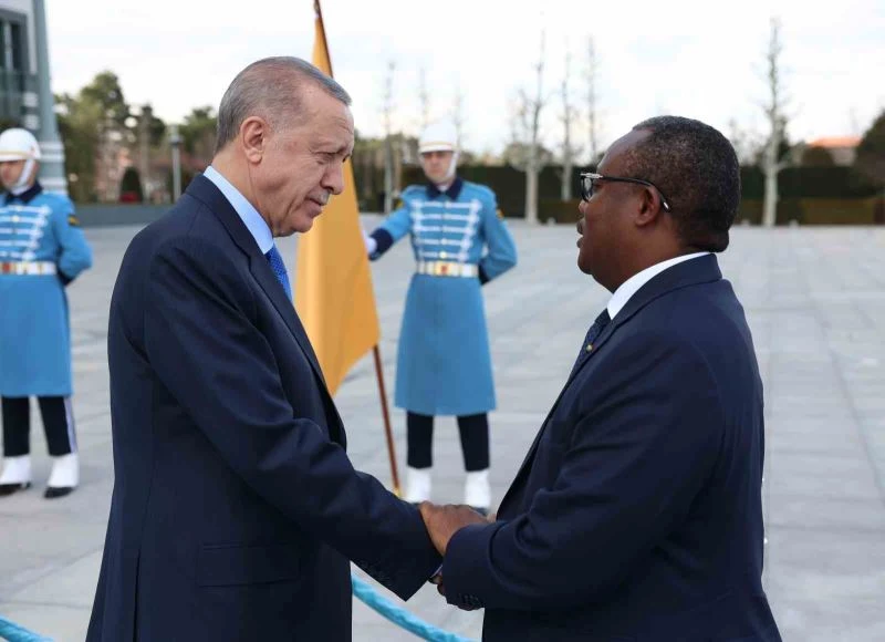 Cumhurbaşkanı Recep Tayyip Erdoğan, Gine Bissau Cumhurbaşkanı Cissoko Embalo ile bir araya geldi.
