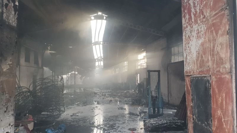 Kayseri’de bahçe mobilyaları üreten fabrikada yangın
