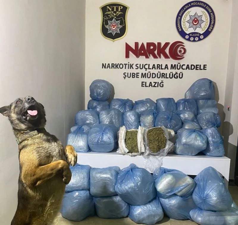 Elazığ’da 123 kilo uyuşturucu madde ele geçirildi: 11 tutuklama
