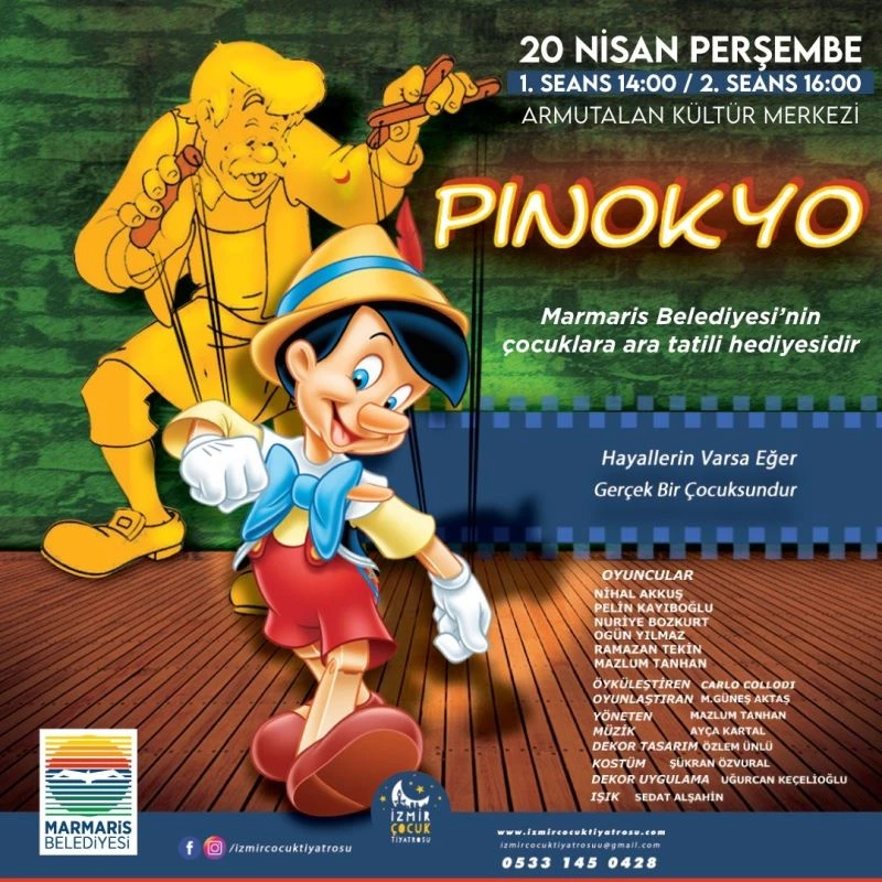 Pinokyo Marmaris’e geliyor
