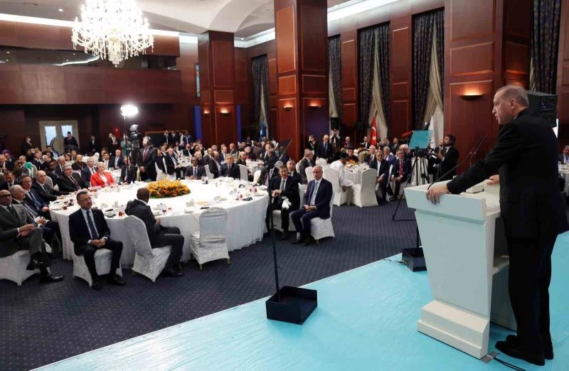 Cumhurbaşkanı Erdoğan, Büyükelçilerle iftar programında konuştu
