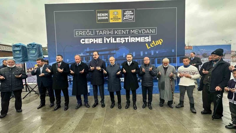 Konya Büyükşehir Ereğli Kent Meydanı’ndaki dükkanları ihya ediyor
