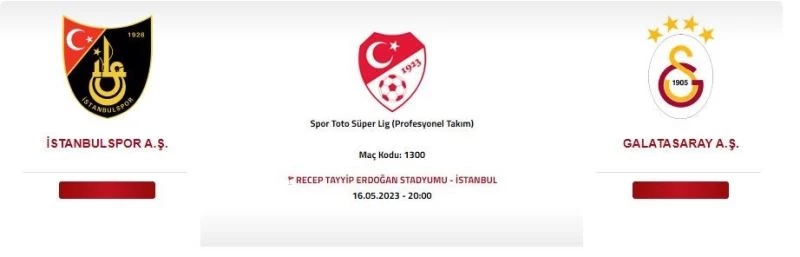 İstanbulspor - Galatasaray maçı, Recep Tayyip Erdoğan Stadyumu’nda oynanacak
