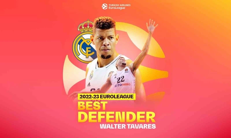 THY Euroleague’de yılın savunma oyuncusu Walter Tavares seçildi
