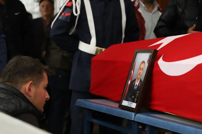 Feci kazada hayatını kaybeden uzman çavuş, son yolculuğuna uğurlandı
